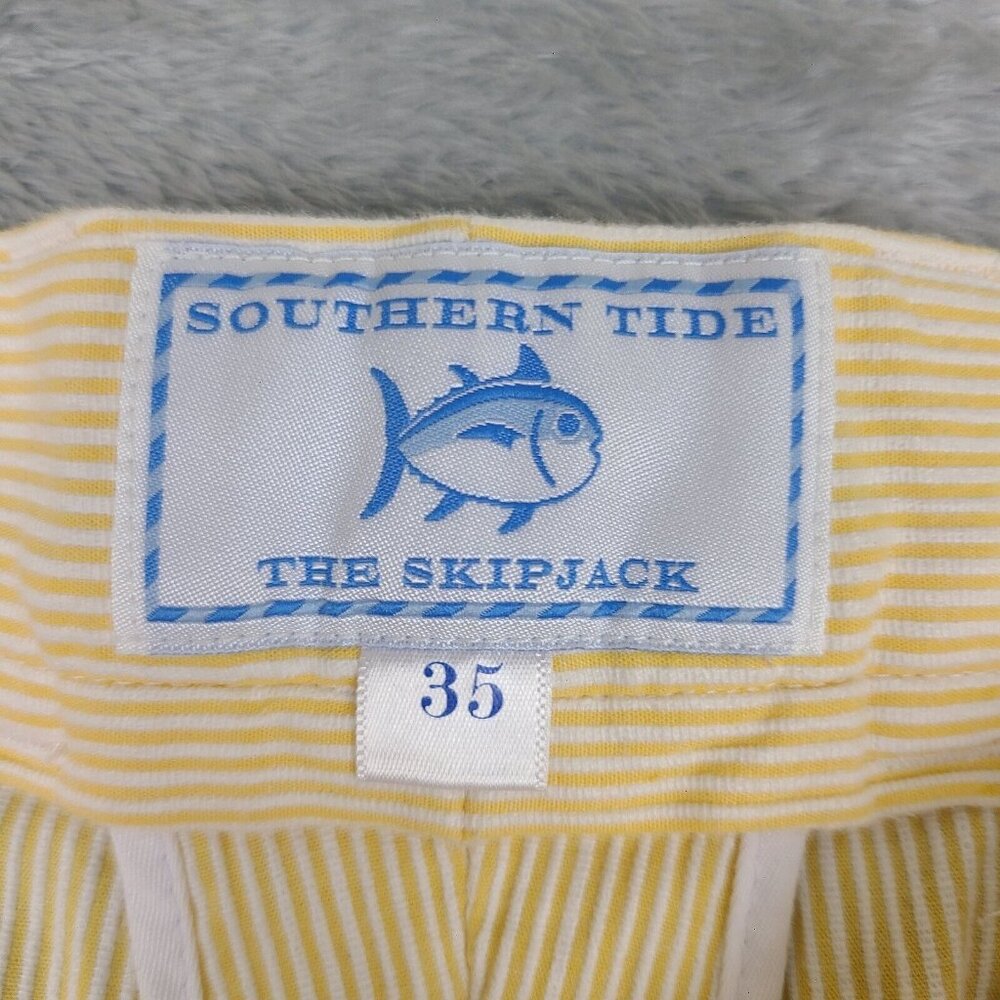 Southern Tide Classic Fit Shorts Cotton Corduroy Yellow‎ Size 35 Men's Shorts - Picture 2 of 9